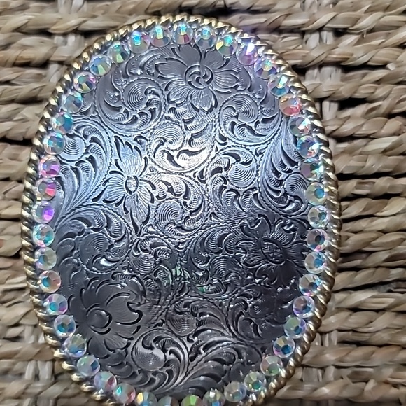Nocona rhinestone western belt buckle - Picture 2 of 3